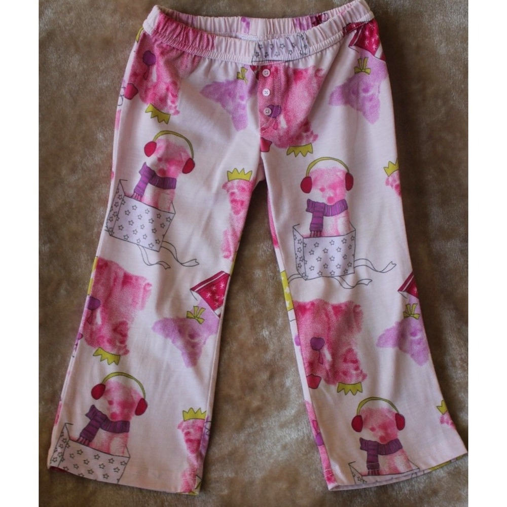 Gap Kids sleep pants Girl's size 4 Pink flame resistant Dogs